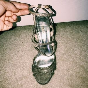 Gold and Silver Sparkly Pump